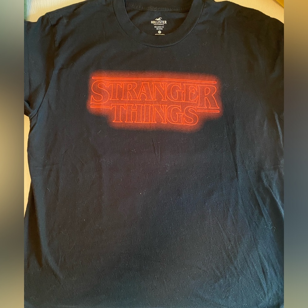 Hollister Black Stranger Things Tee